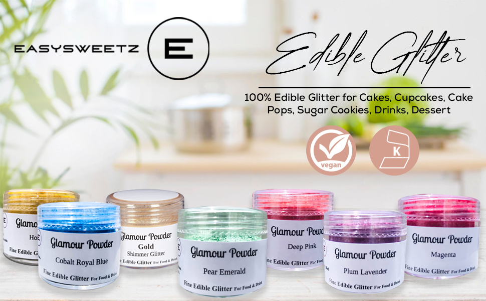 Edible Glitter Dust, 100% Edible, Kosher Certified
