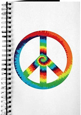 Journal (Diary) with Tye Dye Peace Symbol on Cover