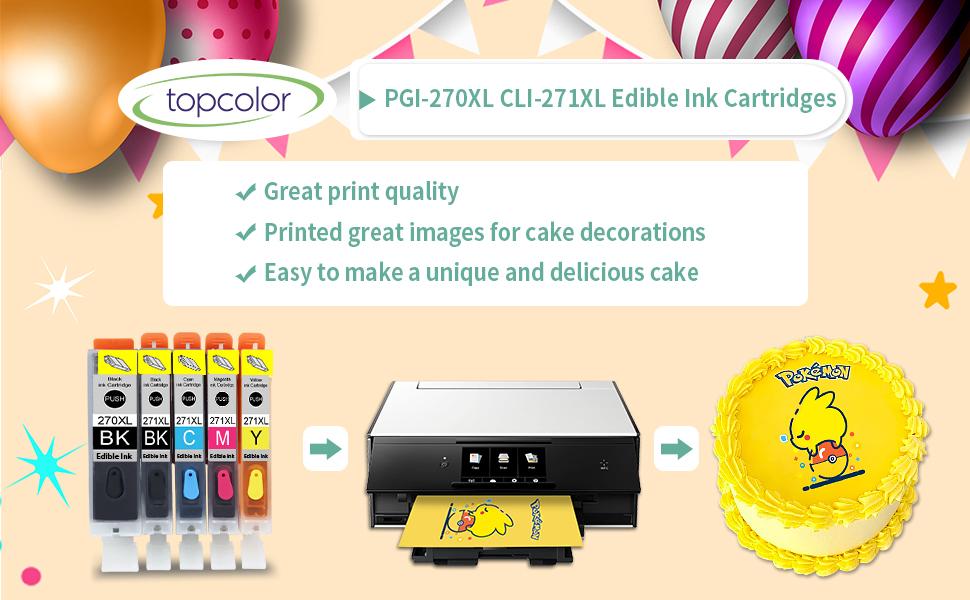 270 271 XL Edible Cake Ink Cartridge Canon edible printer