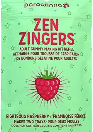 Zen Zingers Righteous Raspberry – Edible Gummy Refill Bag